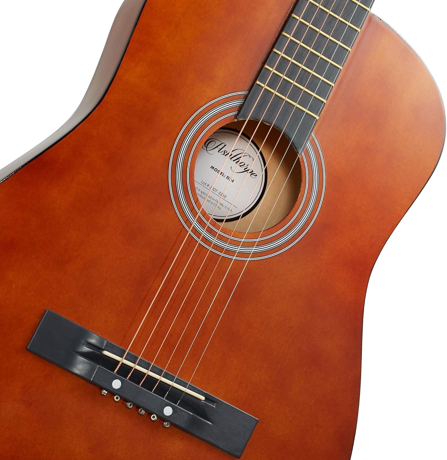 38-Inch Beginner Acoustic Guitar Package (Brown), Basic Starter Kit W/Gig Bag, Strings, Strap, Tuner, Pitch Pipe, Picks