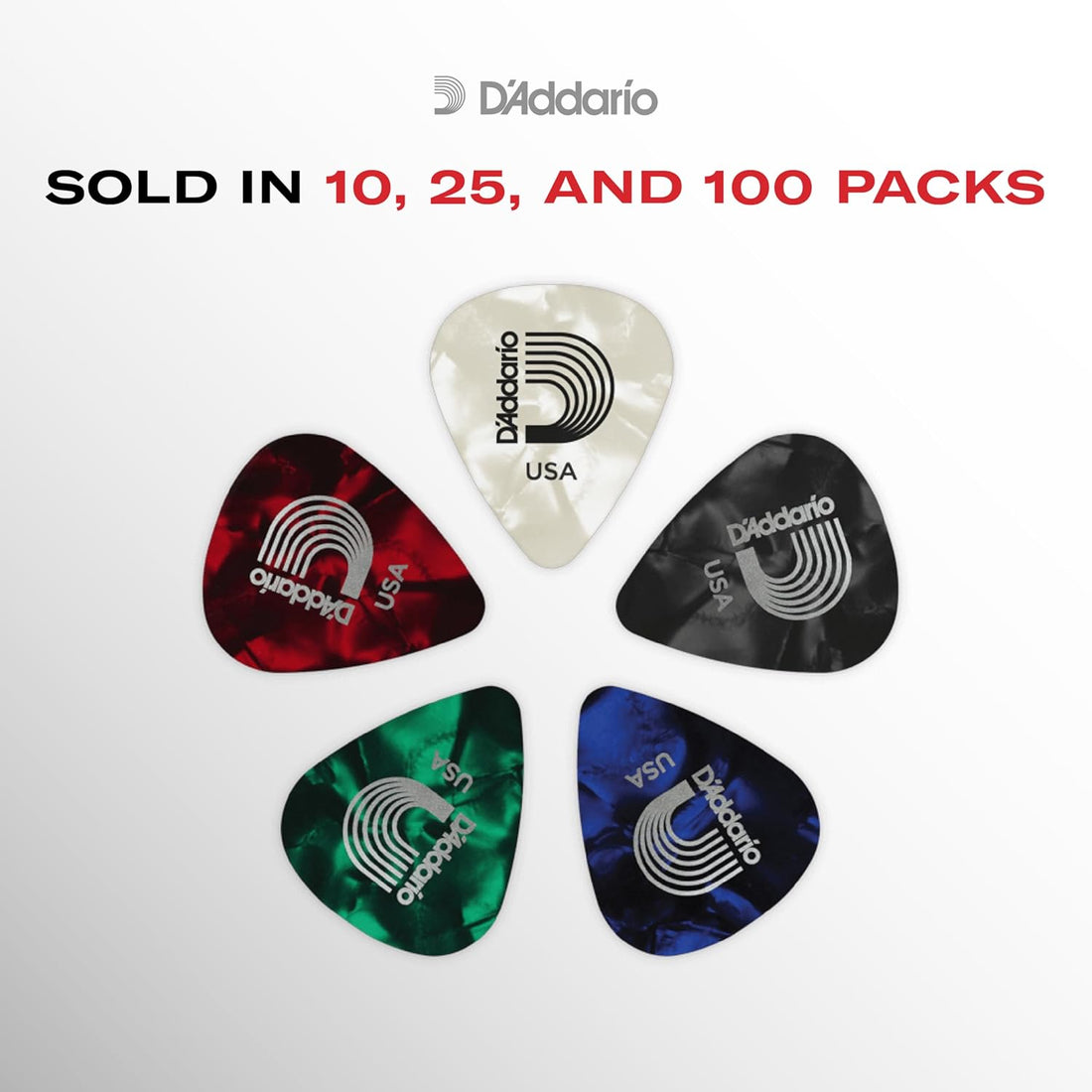 Celluloid Guitar Picks - Guitar Accessories - Guitar Picks for Acoustic Guitar, Electric Guitar, Bass Guitar - Natural Feel, Warm Tone - Assorted, Medium 0.70Mm, 10-Pack