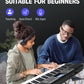 61 Key Keyboard Piano, Electric Piano Keyboard Kit with 249 Voices, 249 Rhythms - Includes Piano Stand, Stool, Microphone, Gift for Beginners, Black (DEK-610S)