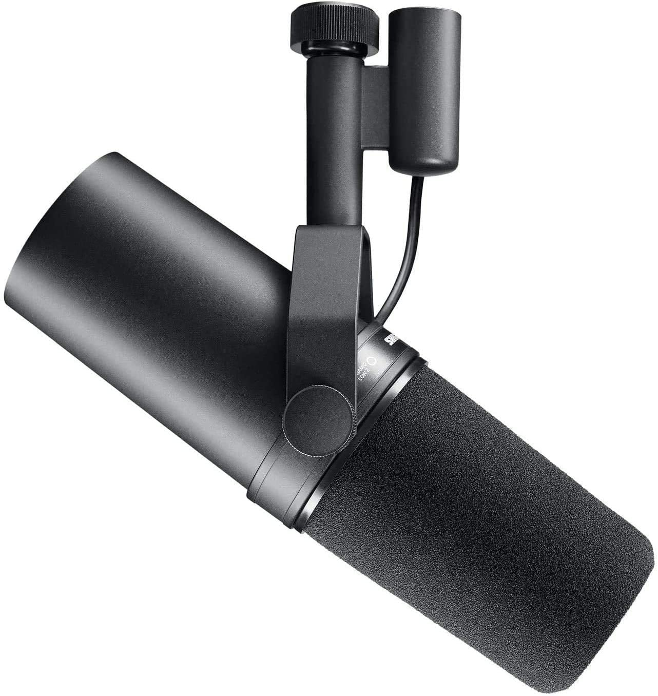 SM7B Microphone - Vocal Dynamic Studio Mic for Broadcast, Podcast, Recording, Gaming & Streaming, XLR, Rugged Construction, Detachable Windscreen, Smooth Sound, Warm Vocals, Wide-Range Frequency