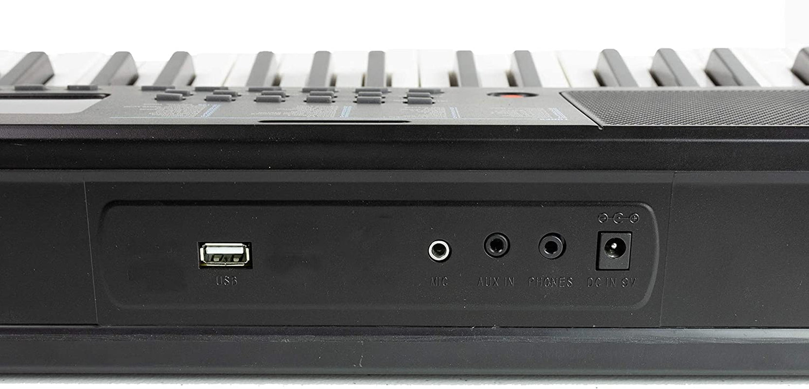 Compact 61 Key Keyboard with Sheet Music Stand, Power Supply, Piano Note Stickers & Simply Piano Lessons