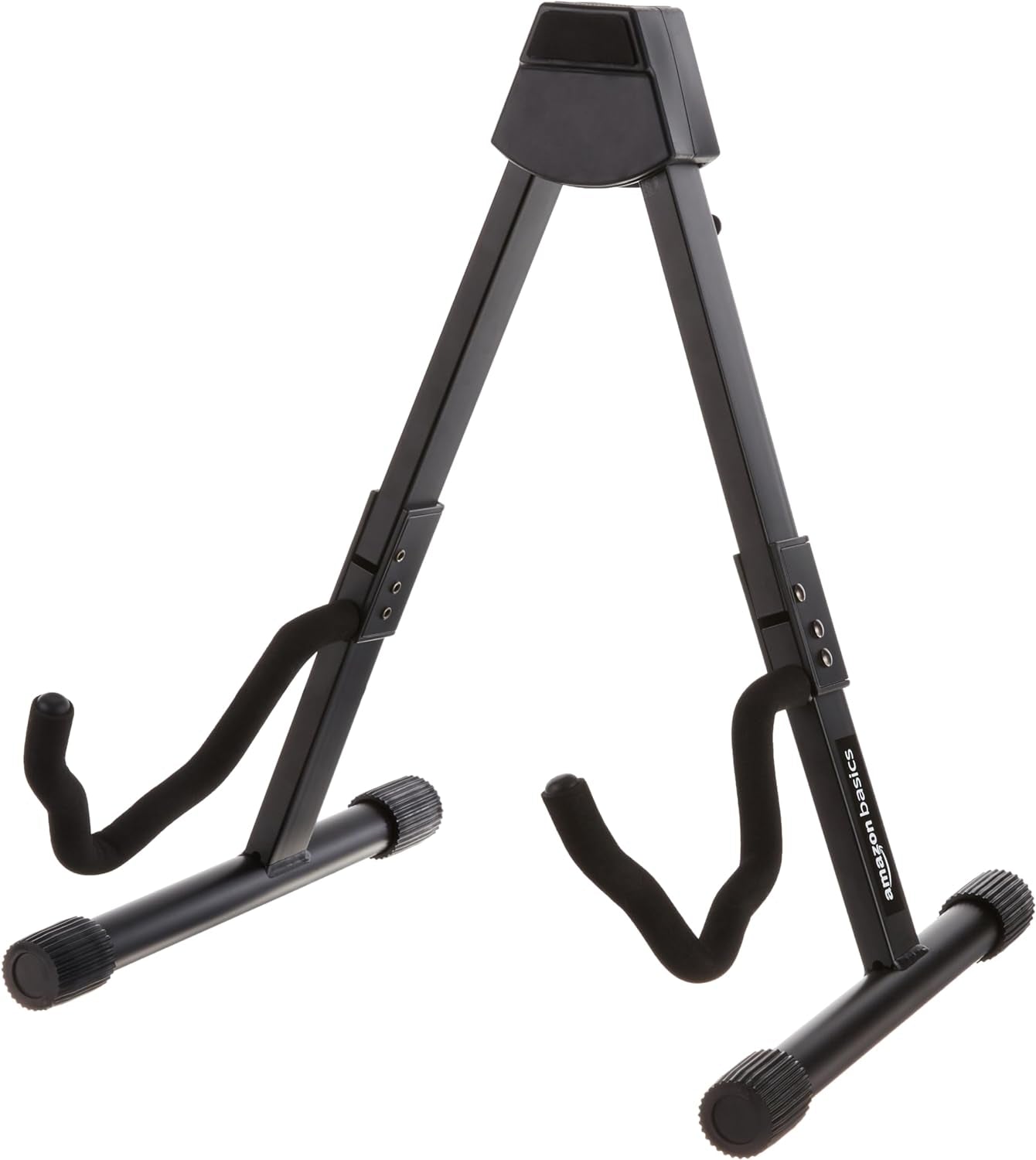 Adjustable Folding Guitar Stand, A-Shape, Fully Assembled - for School Music Program, Concerts & Multiple Users, Black