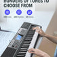 61 Key Keyboard Piano, Electric Piano Keyboard Kit with 249 Voices, 249 Rhythms - Includes Piano Stand, Stool, Microphone, Gift for Beginners, Black (DEK-610S)