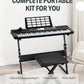 61 Key Keyboard Piano, Electric Piano Keyboard Kit with 249 Voices, 249 Rhythms - Includes Piano Stand, Stool, Microphone, Gift for Beginners, Black (DEK-610S)