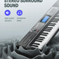 61 Key Keyboard Piano, Electric Piano Keyboard Kit with 249 Voices, 249 Rhythms - Includes Piano Stand, Stool, Microphone, Gift for Beginners, Black (DEK-610S)